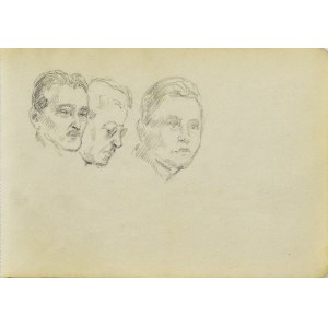 Jozef PIENIĄŻEK (1888-1953), Sketches of male heads