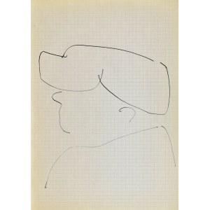 Jerzy PANEK (1918-2001), Hlava muže v klobouku - autoportrét II, 1963