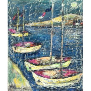 Eugeniusz TUKAN - WOLSKI (1928-2014), Boats by the Shore