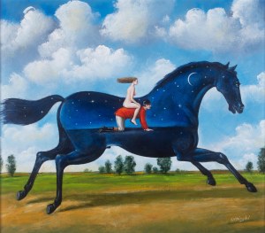 Rafał Olbiński (ur. 1943), Secret Life of Jockey, 2019