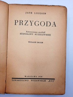 London J. - Przygoda - Wydanie II - Warszawa [1938]
