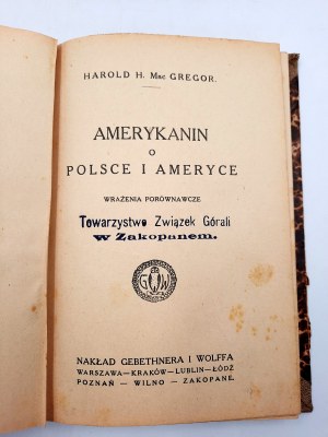 Harold H. Mac Gregor - Amerykanin o Polsce i Ameryce [1920]
