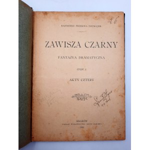 Kazimierz Przetrwa Tetmajer - Zawisza Czarny - prvé vydanie, Krakov 1901