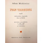 Mickiewicz A. - Pan Tadeusz ill. Andriolli - Varšava 1959