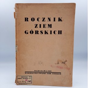 Collective work - Yearbook of the Mountain Lands - Warsaw 1939