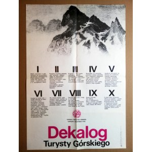 Pluta W. - Plakat PTTK - Dekalog Turysty Górskiego - Kraków 1981