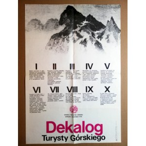 Pluta W. - PTTK poster - Decalogue of a Mountain Tourist - Cracow 1981.