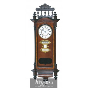 Zegar ścienny z kalendarzem, Paul Lindenmann, Hannover, XIX/XX w.