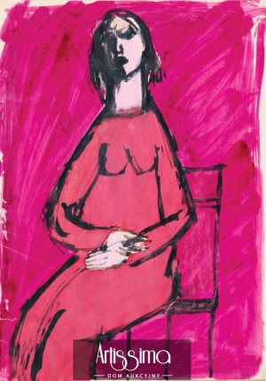 Jonscher Barbara, Kobieta w różowej sukience