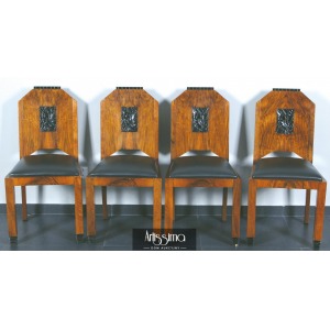 Cztery krzesła w stylu art déco, Francja?, lata 1930-te