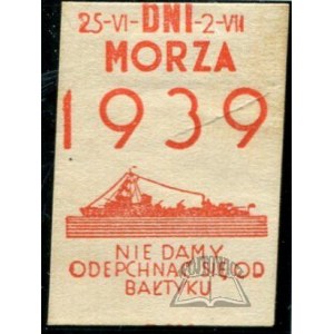 (POLSKIE Morze) Tage des Meeres 25-VI - 2-VII 1939 Wir lassen uns nicht von der Ostsee vertreiben.