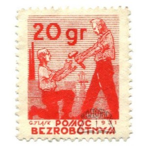 Horní Slezsko. Pomoc nezaměstnaným. 1931.