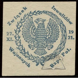 ZWIĄZEK Inwalidów Wojennych Rzp. Pol. 27.XI.1921.