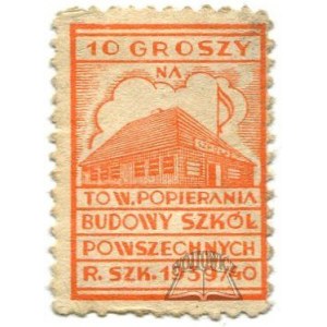 NA TOW. Popierania budowy Szkół powszechnych. R. szk. 1939/40.
