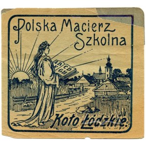 (PLAKIETA) Polnische Bildungsgesellschaft. Kreis von Lodz.