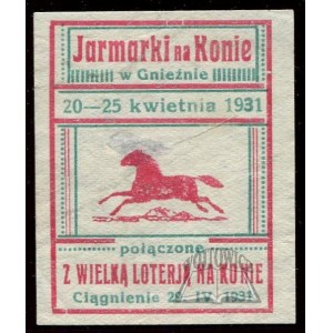 (Messen und Ausstellungen) Pferdemesse in Gniezno 20-25 April 1931.