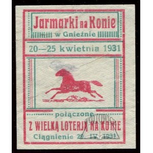 (Fairs and Exhibitions) Horse Fair in Gniezno April 20-25, 1931.