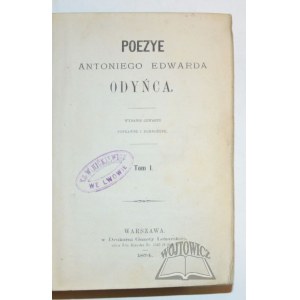 ODYNIEC Antoni Edward, Poezye.