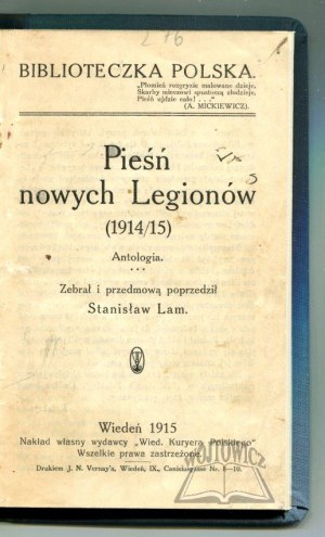 PIEŚŃ nowych Legionów (1914/15).