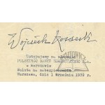 (KOSSAK Wojciech) A bill of exchange from Jurata dated August 23, 1939.