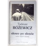 RÓŻEWICZ Tadeusz - Wort für Wort. Unterschrift des Autors.