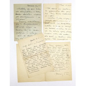 Mieczysław FOGG. Sammlung von 4 handschriftlichen Briefen 1955