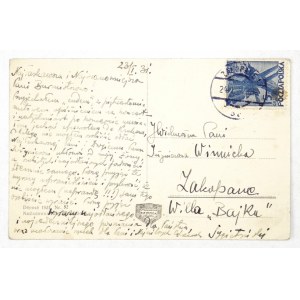 Postcard with handwritten correspondence of Tadeusz Sygietyński 1931