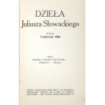 J. Słowacki - Práce. Svazek 1-2. 1909. V nakladatelské vazbě, dobrý stav.