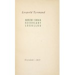 TYRMAND Leopold - The bitter taste of Lucullus chocolate. 1st ed. Cover. J. Młodożeniec