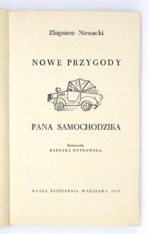 Z. Nienacki - Nowe przygody Pana Samochodzika. 1970. Wyd. I.