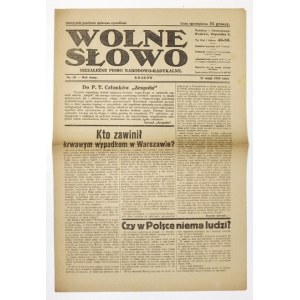 WOLNE Słowo. R. 8, nr 20: 21 V 1926.