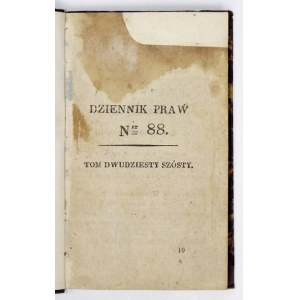 DZIENNIK Praw [Poľské kráľovstvo]. T. 26, č. 88: 1840.