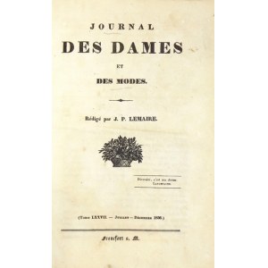 JOURNAL des Dames et des Modes. T. 77, r. 39, č: 27-52: VII-XII 1836.