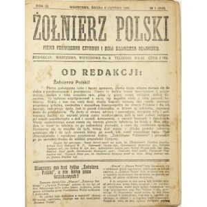 ŻOŁNIERZ Polski. R. 3, Nr. 1 (216)-70 (279): 9 II-25 XII 1921.