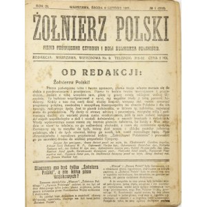 ŻOŁNIERZ Polski. R. 3, č. 1 (216)-70 (279): 9 II-25 XII 1921.