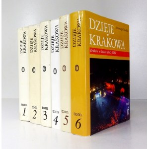 DZIEJE Krakowa. T. 1-6 (KOMPLET). Kraków 1992-2004. Wydawnictwo Literackie. 4. oprawa oryginalna płótno,...