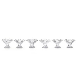 Six goblets with frills