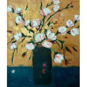 Ika Kay (Pseud., geb. 1984), Blumen in einer Vase, 2021