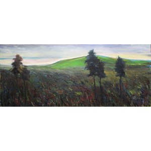 Marcelina Swiec (b. 1990), Landscape with pine trees, 2021