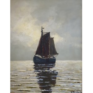 Wilhelm Mosblech, Sailing boat at sea