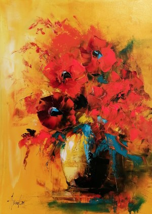 Alfred Anioł, Poppies in a vase