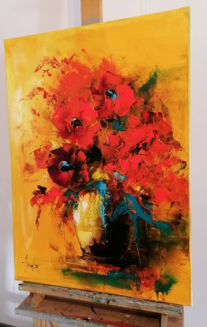 Alfred Anioł, Poppies in a vase