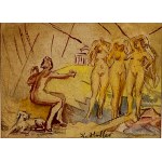 Kazimierz Wiktor Holler(1881-1975), set of 4 female nudes