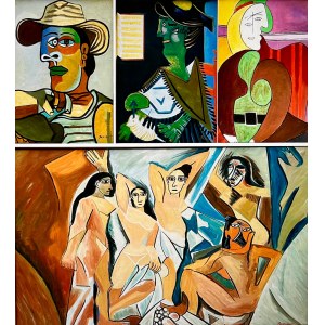 Zestaw 4 obrazów wg. Picasso, Bremen