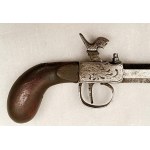 Traveling cap pistol with box lock