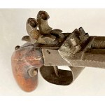 Hand-held double-barrel cap pistol