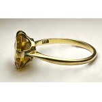 Gold ring with citrine