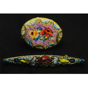 2 MIRAFIORI brooches