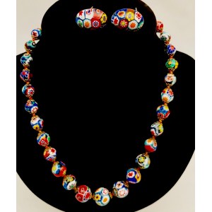 Murano clip necklace