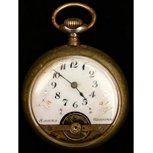 Stříbrné kapesní hodinky HEBDOMAS 8 JOURS